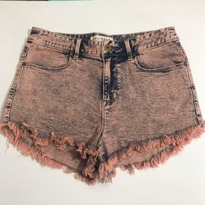 BULLHEAD High Rise Short Short Sz 9 pink peach blue